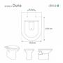 Tampa de Vaso Poliéster Com Amortecedor Duna Branco para Bacia Deca com Ferragem Preta - Pontto Lavabo Imagem de Tampa de Vaso Poliéster Com Amortecedor Duna Branco para Bacia Deca com Ferragem Preta