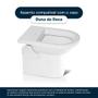 Tampa de Vaso Poliéster Com Amortecedor Duna Branco para Bacia Deca com Ferragem Preta - Pontto Lavabo Imagem de Tampa de Vaso Poliéster Com Amortecedor Duna Branco para Bacia Deca com Ferragem Preta