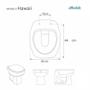 Tampa de Vaso Poliéster Hawaii Branco para bacia Mondialle 1.6gpf 6lpf - Pontto Lavabo Imagem de Tampa de Vaso Poliéster Hawaii Branco para bacia Mondialle 1.6gpf 6lpf