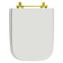 Imagem de Tampa de Vaso Poliester Tivoli Branco para bacia Ideal Standard Com Ferragem Dourada