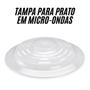 Imagem de Tampa para Prato em Micro-Ondas 25,5 cm Transparente Protetor de Alimentos Rainha