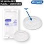 Tampa Pet Plana Reta Flat COM Furo "X" para Copo Bolha Felicidade Bompack - 50 Unidades Imagem de Tampa Pet Plana Reta Flat COM Furo "X" para Copo Bolha Felicidade Bompack - 50 Unidades