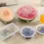 Imagem de Tampa Silicone Reutilizável Kit com 6 Para Potes Panela Flexível Ajustável Elástico Universal