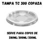 Imagem de Tampa TC-300 Translucida SEM Furo para Copo TC 300 280/330/ 250BL/W Nº0 - 50 unidades