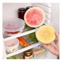 Imagem de Tampas Silicone Universal Reutilizável Elástica 6 Redonda Panela Frutas Alimentos 767