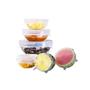 Imagem de Tampas Silicone Universal Reutilizável Elástica 6 Redonda Panela Frutas Alimentos 767