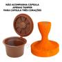 Tamper Socador Cápsula Três Corações Reutilizável Laranja - Designjean Imagem de Tamper Socador Cápsula Três Corações Reutilizável Laranja