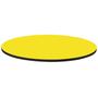 Imagem de Tampo redondo de vidro temperado amarelo para mesa 90cm
