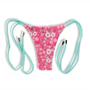 Imagem de Tanga Cora Floral Rosa  Biquíni Estampado Fio Dental com Laço para Amarrar  Dupla Face Verde Mint  Reversível