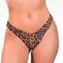 Imagem de Tanga Eva Animal Print  Biquíni Estampado Semi Fio Asa Delta  Aviador  Dupla Face Preto  Reversível  Oncinha