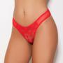 Imagem de Tanga Fio Transparente em Tule e Renda de Poliamida