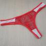 Imagem de Tanga Fio Transparente em Tule e Renda de Poliamida