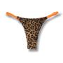 Imagem de Tanga Mia Animal Print  Biquíni Estampado  Semi Fio  Tira Fina Regulável  Marquinha de Fita  Detalhe Laranja  Oncinha