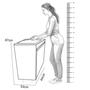 Imagem de Tanque de lavanderia Inox 30L Com Gabinete MDF 44cm