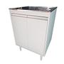 Imagem de Tanque de Lavanderia Inox 46L Com Gabinete MDF 61cm