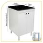 Imagem de Tanque De Lavanderia Marmorite 40L Com Gabinete 100% Mdf