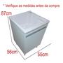Imagem de Tanque fibra 40L Com Gabinete MDF 55cm Para Torneira de Mesa