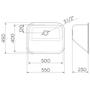 Imagem de Tanque Franke 32L 55x45cm Inox Alto Brilho Sobrepor/Embutir