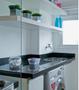 Imagem de Tanque inox 40x40x22cm square com torneira simples de parede
