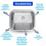 Imagem de Tanque Inox 50 Tramontina Lavanderia 35L AC + Cuba Inox Tramontina Standard 40x34x14 Polida