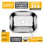 Imagem de Tanque Inox American Steel 50X40 30L Inox 304 +Válv