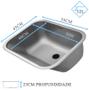 Imagem de Tanque Inox Docol 50x40x23cm Polido 32 Litros Lavanderia