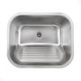 Imagem de Tanque lavanderia aço inox escovado 55x45 com válvula