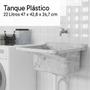 Imagem de Tanque Plástico Marmorizado 22 L 47 X 42,8 X 26,7 Branco