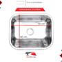 Imagem de Tanque Tecnocuba  - 50x40  Aço Inox 304