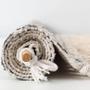 Imagem de Tapeçaria Boho de Linho e Algodão com Franjas - Decoração de Parede Estilo Nórdico