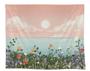 Imagem de Tapeçaria Decorativa 150x130cm - Lua, Nuvens e Flores - Para Quarto, Sofá e Cabeceira
