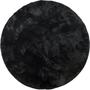 Imagem de Tapete 1,00 x 1,00 apolo redondo pelo macio 100% antiderrapante quarto sala recepção ótima qualidade - preto-apolo
