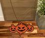Imagem de Tapete abóbora laranja, decoração de halloween.