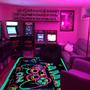 Imagem de Tapete Area KmkicMe Gaming Blacklight UV Reactive 150x100cm