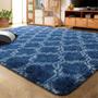 Imagem de Tapete Area LOCHAS Luxury Shag Geometric 150x240cm azul claro/branco