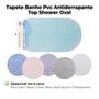 Imagem de Tapete Banho Pvc Antiderrapante com Ventosa Lava pés Top Shower Oval