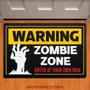 Imagem de Tapete Capacho Decorativo - Warning Zombie Zone