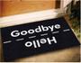 Imagem de Tapete Capacho Good Bye Hello 60x40 - Preto