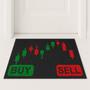 Imagem de Tapete Capacho Grafico Buy Sell Velas Bolsa de Valores 60x40