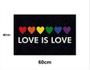 Imagem de Tapete Capacho Love Is Love 60x40 LGBTQIA+ Casa Entrada Lar