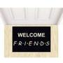 Imagem de Tapete Capacho - Welcome friends 60x40 - Preto