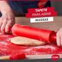 Imagem de Tapete Culinário Silicone Antiaderente Massas Bolos 70x50 cm