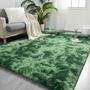 Imagem de Tapete de área FlyDoIt Tie-Dyed Green Shaggy 2,7 x 3,7 m para sala de estar