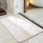 Imagem de Tapete De Banheiro De Mármore Preto E Branco Oversized Fluffy 80x120cm 60x90cm 50x80cm 40x60cm.