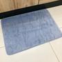 Imagem de Tapete De Banheiro Fofo Antiderrapante Super Absorção Azul 50x70cm