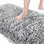 Imagem de Tapete de banheiro Yimobra Luxury Chenille Shaggy Light Grey 60x43cm