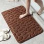 Imagem de Tapete de Banho Absorvente de Espuma de Memória com Padrão de Seixo - Antiderrapante