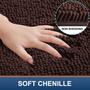 Imagem de Tapete de banho Smiry Luxury Chenille Extra Soft Absorvente Marrom 120x60cm