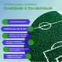 Imagem de Tapete de Campo de Futebol Gramado de Capacho Tamanho 58x38 para Decoração Quarto de Menino Jogador