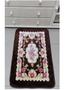 Imagem de Tapete de canto tamanho 90X50cm estampado floral em veludo